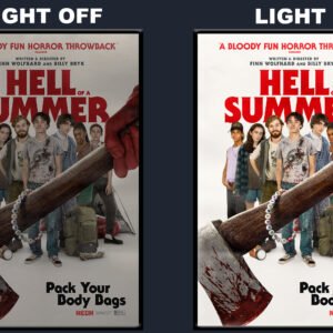 Hell of a Summer LED Backlit Poster Frame – Group Shot with Axe Wall Art Display