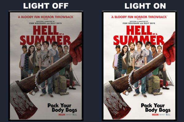 Hell of a Summer LED Backlit Poster Frame – Group Shot with Axe Wall Art Display