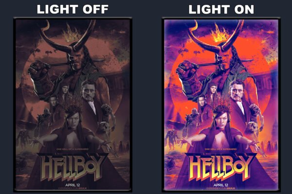 Hellboy LED Backlit Poster Frame – Movie Display