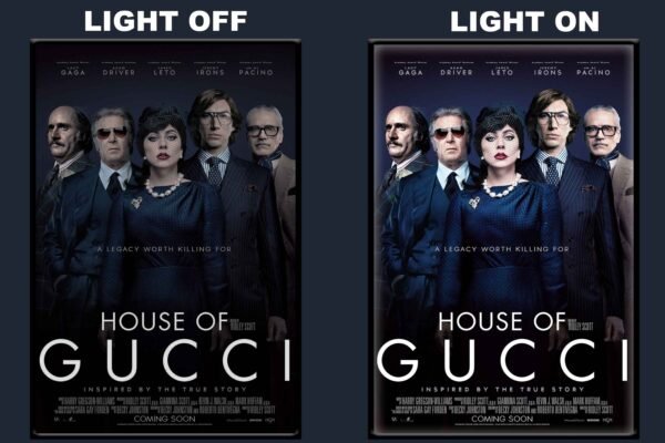 House Of Gucci LED Backlit Poster Frame – Fashion Crime Drama Movie Art