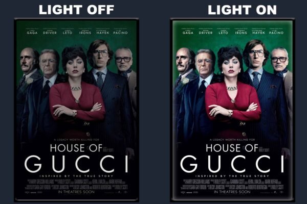 House Of Gucci LED Backlit Poster Frame – Fashion Crime Drama Movie Art