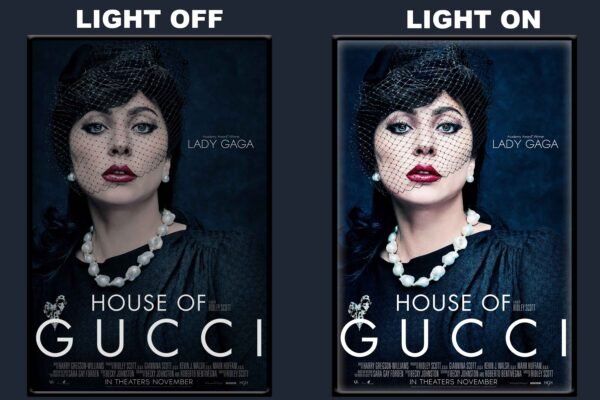 House Of Gucci LED Backlit Poster Frame – Fashion Crime Drama Movie Art