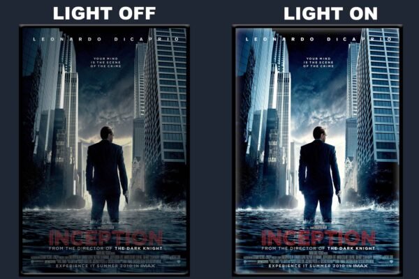 Inception LED Backlit Poster Frame – Sci-Fi Action Thriller Movie Art