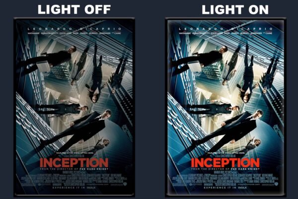 Inception LED Backlit Poster Frame – Sci-Fi Action Thriller Movie Art