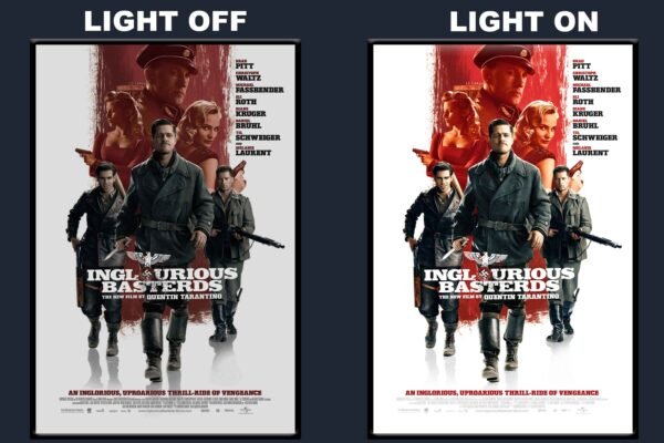 Inglourious Basterds LED Backlit Poster Frame – War Action Drama Movie Art