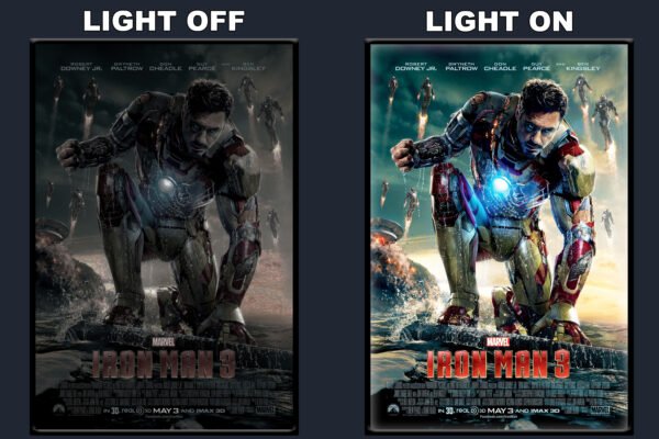 Iron Man 3 LED Backlit Poster Frame – Movie Display