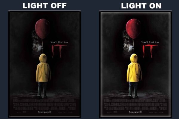 It LED Backlit Poster Frame – Classic Horror Thriller Movie Art