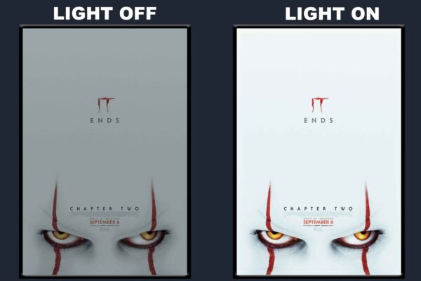 It Chapter Two LED Backlit Poster Frame – Horror Thriller Movie Art