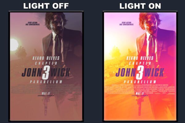 John Wick Chapter 3 Parabellum LED Backlit Poster Frame – Movie Display