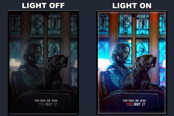 John Wick Chapter 3 Parabellum LED Backlit Poster Frame – Movie Display