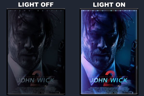 John Wick Chapter Two A LED Backlit Poster Frame – Movie Display