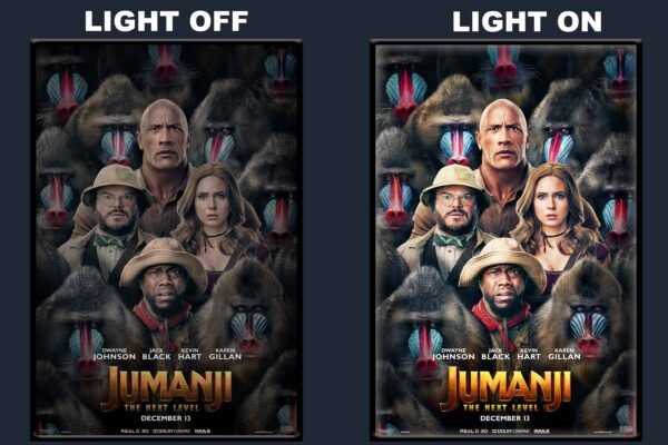 Jumanji: The Next Level LED Backlit Poster Frame – Fantasy Adventure Movie Art