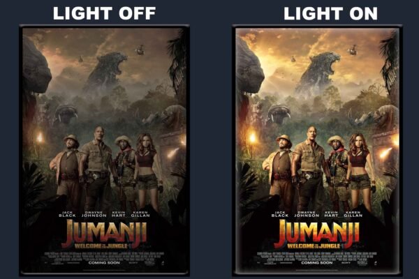 Jumanji: Welcome To The Jungle LED Backlit Poster Frame – Fantasy Adventure Movie Art