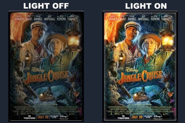 Jungle Cruise LED Backlit Poster Frame – Disney Adventure Fantasy Movie Art