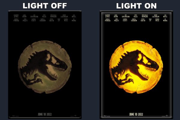 Jurassic World LED Backlit Poster Frame – Movie Display