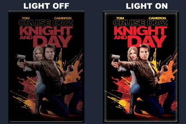 Knight And Day LED Backlit Poster Frame – Action Comedy Movie Art