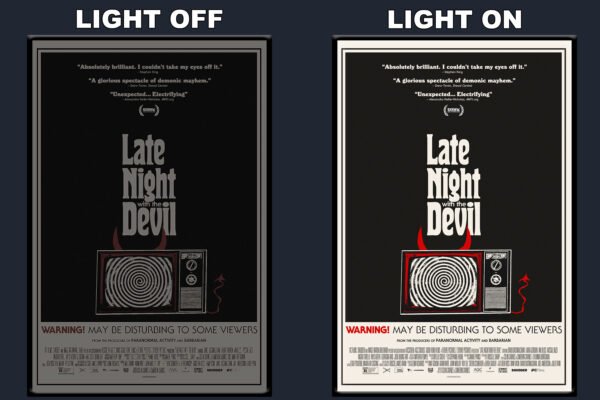 Late Night With The Devil LED Backlit Poster Frame – Movie Display