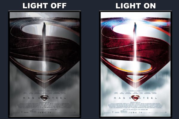 Man Of Steel LED Backlit Poster Frame – Movie Display