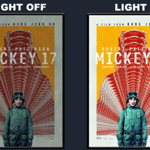 Mickey 17 LED Backlit Poster Frame – Vertical Clone Rows Wall Art Display