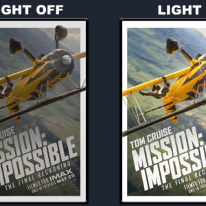 Mission Impossible The Final Reckoning LED Backlit Poster Frame – Fighter Jet Scene Wall Art Display