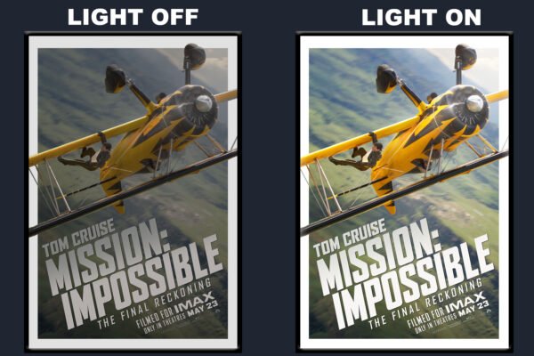 Mission Impossible The Final Reckoning LED Backlit Poster Frame – Fighter Jet Scene Wall Art Display