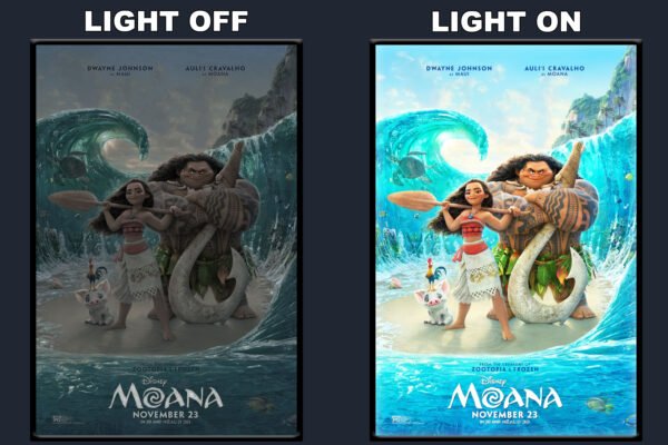 Moana B LED Backlit Poster Frame – Movie Display
