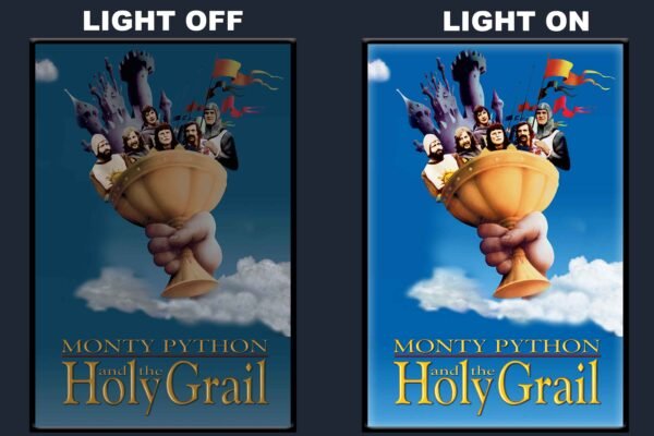 Monty Python And The Holy Grail LED Backlit Poster Frame – Classic Comedy Movie Art