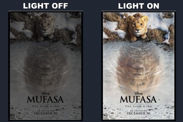 Mufasa The Lion King LED Backlit Poster Frame – Movie Display