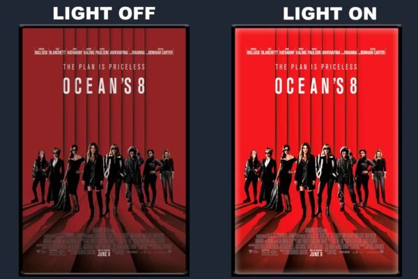 Oceans 8 LED Backlit Poster Frame – Heist Comedy Action Movie Art