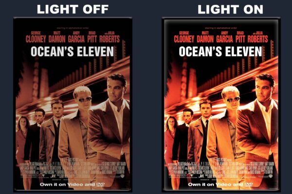 Oceans Eleven LED Backlit Poster Frame – Classic Heist Comedy Movie Art