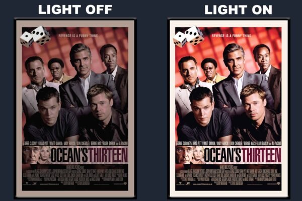 Oceans Thirteen LED Backlit Poster Frame – Stylish Heist Comedy Movie Art