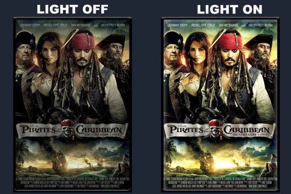Pirates Of The Caribbean: On Stranger Tides LED Backlit Poster Frame – Fantasy Adventure Movie Art