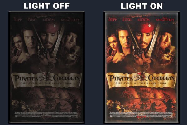Pirates Of The Caribbean The Curse Of The Black Pearl LED Backlit Poster Frame – Movie Display