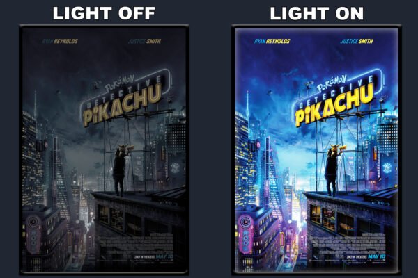 Pokemon Detective Pikachu LED Backlit Poster Frame – Movie Display