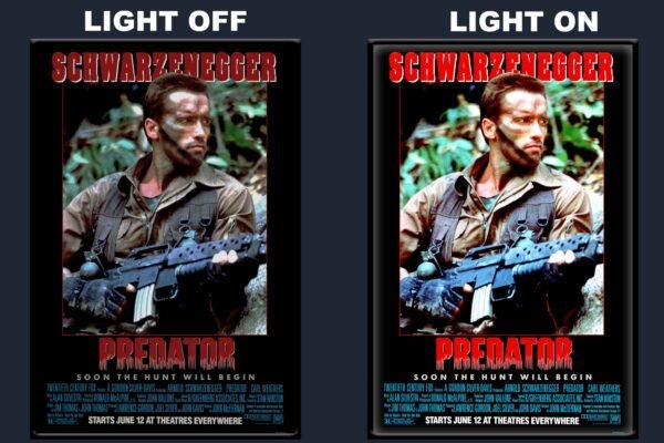 Predator LED Backlit Poster Frame – Classic Sci-Fi Action Thriller Movie Art