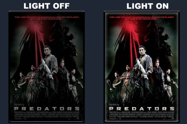 Predators LED Backlit Poster Frame – Sci-Fi Action Thriller Movie Art