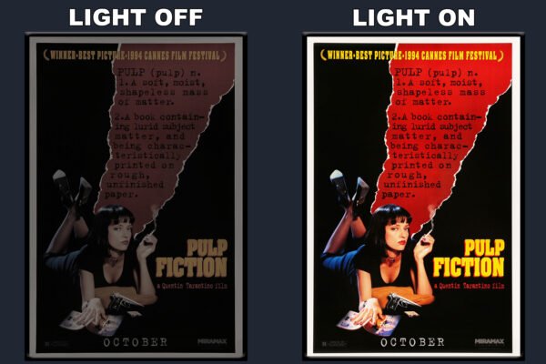 Pulp Fiction LED Backlit Poster Frame – Movie Display