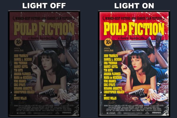 Pulp Fiction LED Backlit Poster Frame – Movie Display