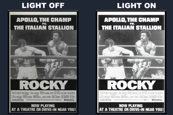 Rocky LED Backlit Poster Frame – Classic Sports Drama Movie Art