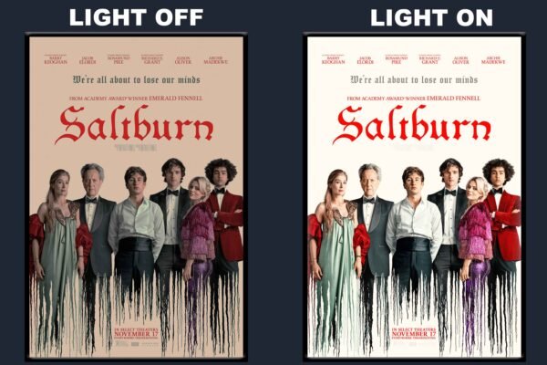 Saltburn LED Backlit Poster Frame – Dark Comedy Thriller Movie Art