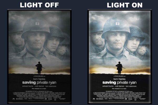 Saving Private Ryan LED Backlit Poster Frame – Epic War Drama Collectible Wall Art