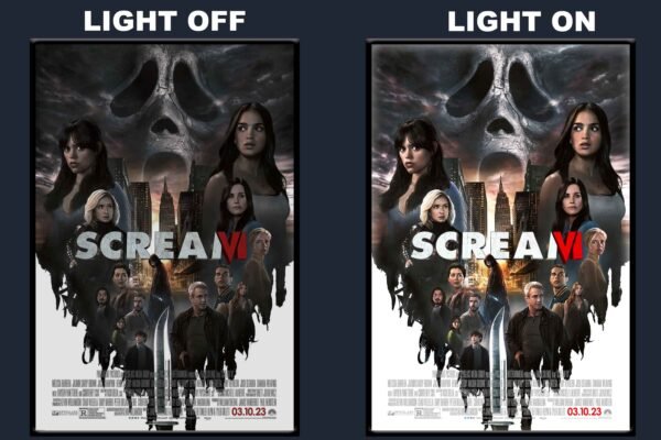 Scream VI LED Backlit Poster Frame – Horror Thriller Slasher Movie Art