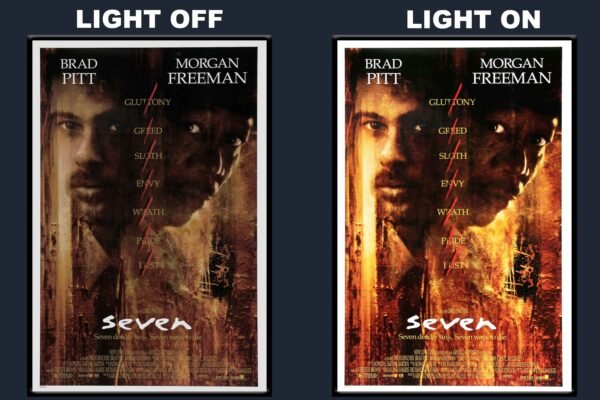 Se7en LED Backlit Poster Frame – Crime Mystery Thriller Movie Art