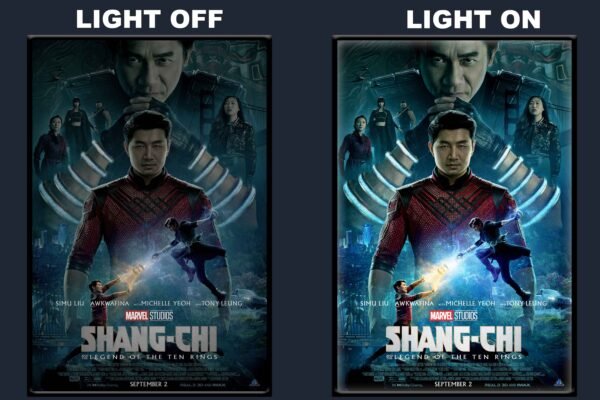 Shang-Chi And The Legend Of The Ten Rings LED Backlit Poster Frame – Marvel Superhero Action Movie Art
