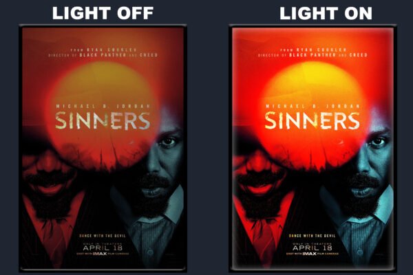 Sinners LED Backlit Poster Frame – Movie Display
