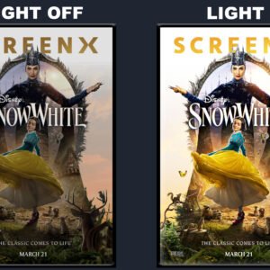 Snow White LED Backlit Poster Frame – Castle Reveal Wall Art Display