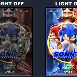 Sonic The Hedgehog 2 LED Backlit Poster Frame – Movie Display