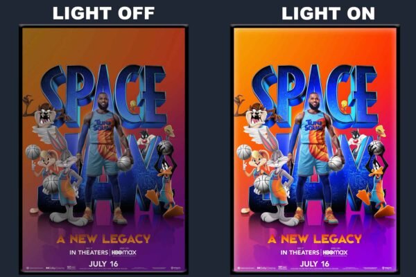 Space Jam: A New Legacy LED Backlit Poster Frame – Sports Comedy Animated Movie Art