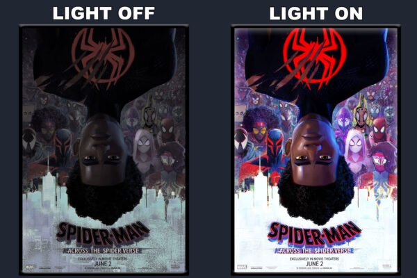 Spider Man Across The Spider Verse LED Backlit Poster Frame – Movie Display