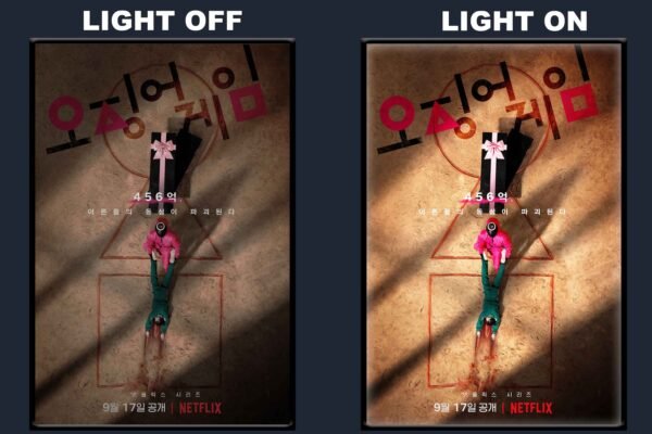 Squid Game A LED Backlit Poster Frame – Survival Thriller TV Series Wall Art